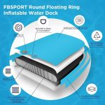Inflatable Dock Floating Platform, 8ft Inflatable Water Hammock Floating Deck for Lake W/Cupholder, Round Floating Ring Float Ring, Pool Float Raft Lounger Island Platform Pad - Image 13